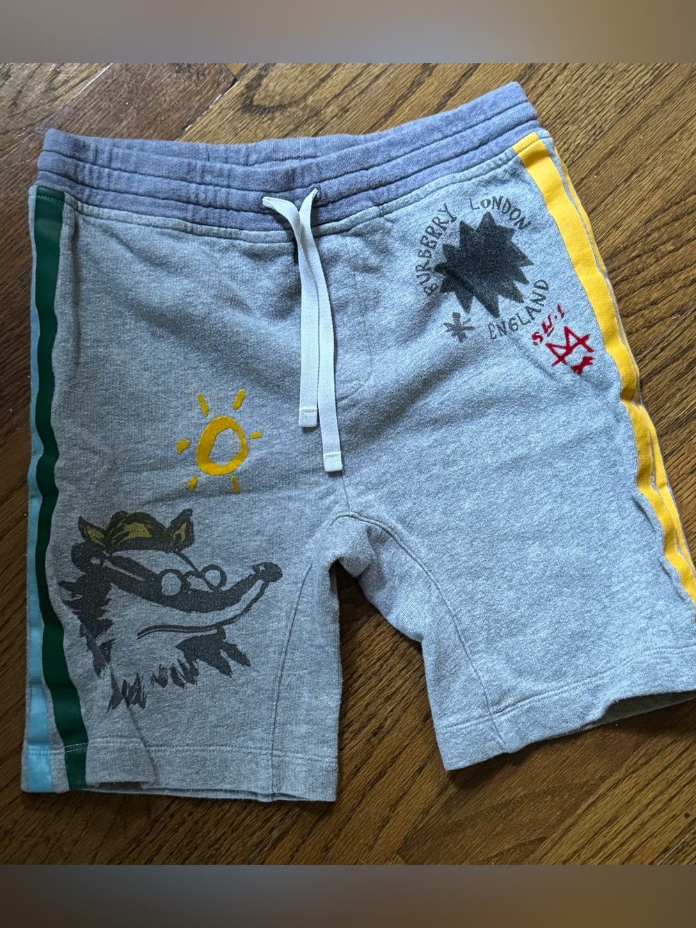 BURBERRY Kids 10y Graphic Knit Short Boys